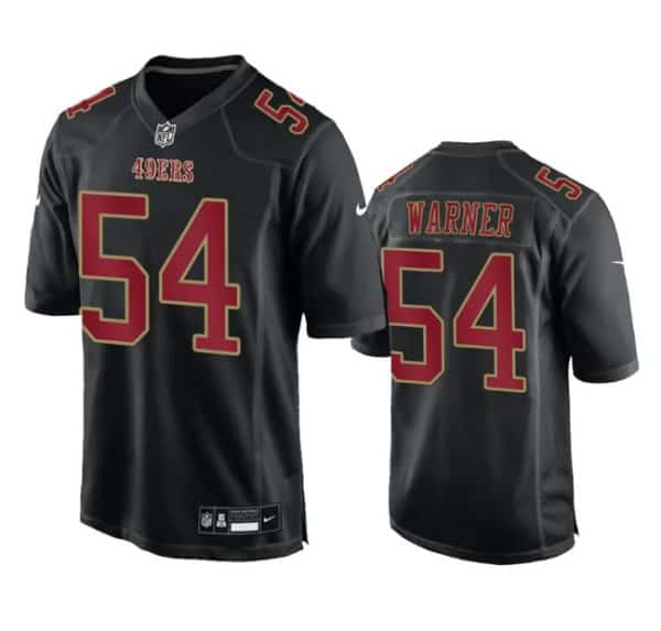 San Francisco 49ers #54 Fred Warner Black Fashion Limited Stitched Game Jersey