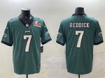 Philadelphia Eagles #7 Haason Reddick Green 2025 Super Bowl LIX Patch Vapor Untouchable Limited Stitched Jersey