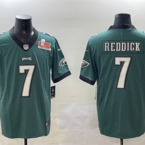 Philadelphia Eagles #7 Haason Reddick Green 2025 Super Bowl LIX Patch Vapor Untouchable Limited Stitched Jersey
