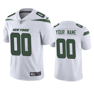 New York Jets Customized White Game NFL Stitched Limited Jersey