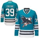 Sharks #39 Logan Couture Teal 25th Anniversary Stitched Jersey