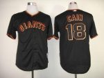 Giants #18 Matt Cain Black Stitched Jersey