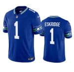 Seattle Seahawks #1 Dee Eskridge Royal 2023 F.U.S.E. Vapor Limited Throwback Stitched Jersey