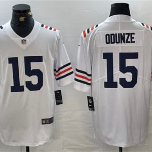 Chicago Bears #15 Rome Odunze White 2024 Draft Vapor Stitched Jersey