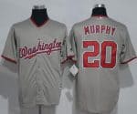 Nationals #20 Daniel Murphy Grey New Cool Base Stitched Jersey