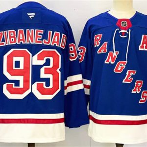New York Rangers #93 Mika Zibanejad Royal 2024-25 Home With A Patch Stitched Jersey