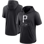 Pittsburgh Pirates Black Short Sleeve Pullover Hoodie