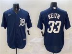 Detroit Tigers #33 Colt Keith Navy Cool Base Stitched Jersey