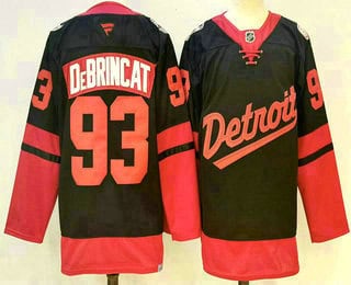 Detroit Red Wings #93 Alex DeBrincat Black 2025 Stadium Series Stitched Jersey