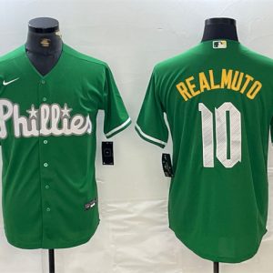 Philadelphia Phillies #10 J.T. Realmuto Green 2024 City Connect Stitched Jersey