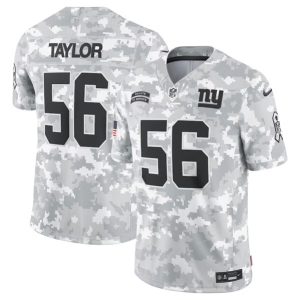 New York Giants #56 Lawrence Taylor Arctic Camo 2024 F.U.S.E. Salute To Service Limited Stitched Jersey
