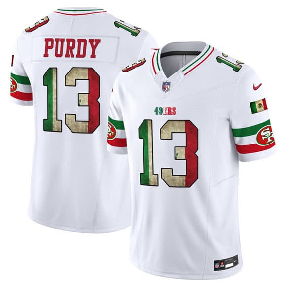 San Francisco 49ers #13 Brock Purdy White 2025 F.U.S.E. Mexico Vapor Limited Football Stitched Jersey