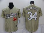 Los Angeles Dodgers #34 Toro Valenzuela Cream Cool Base Stitched Jersey