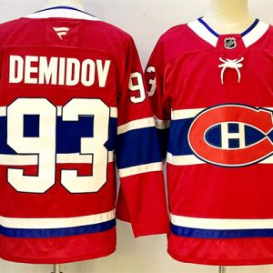 Montreal Canadiens #93 Ivan Demidov Red 2024-25 Stitched Jersey