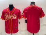Kansas City Chiefs Blank Red Cool Base Stitched Baseball Jersey