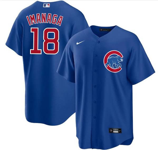 Chicago Cubs #18 Sh¨ta Imanaga Blue Cool Base Stitched Jersey