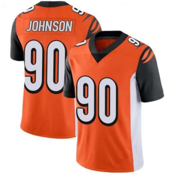 Bengals #90 Michael Johnson Orange Vapor Stitched Football Jersey