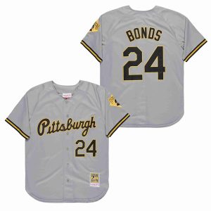 Pittsburgh Pirates #24 Barry Bonds Gray Stitched Jersey