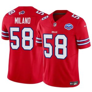 Buffalo Bills #58 Matt Milano Red 2025 F.U.S.E. With Farewell Patch Vapor Untouchable Limited Stitched Jersey
