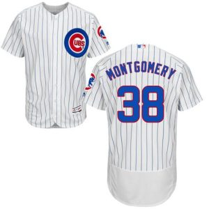 Cubs #38 Mike Montgomery White Flexbase Authentic Collection Stitched Jersey