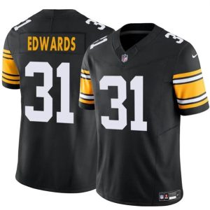Pittsburgh Steelers #31 Daijun Edwards Black 2024 F.U.S.E. Alternate Vapor Untouchable Limited Stitched Jersey