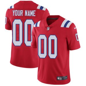 New England Patriots Customized Red Team Color Vapor Untouchable Limited Stitched NFL Jersey