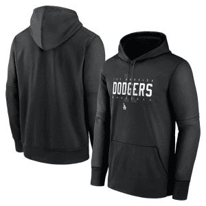 Los Angeles Dodgers Black Pregame Performance Pullover Hoodie