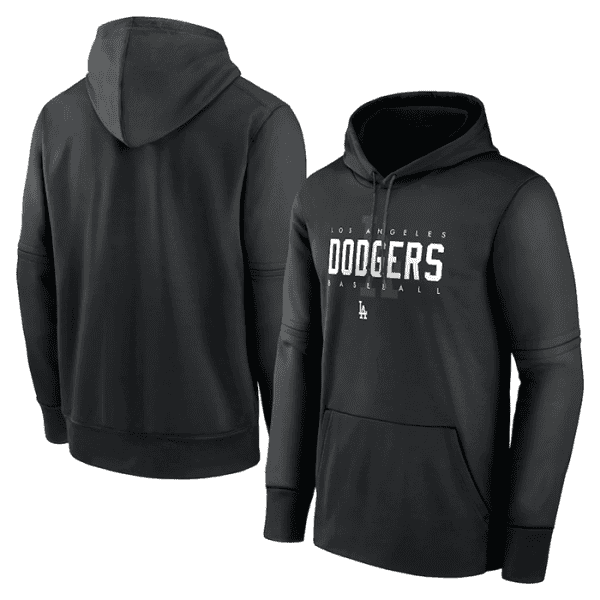 Los Angeles Dodgers Black Pregame Performance Pullover Hoodie