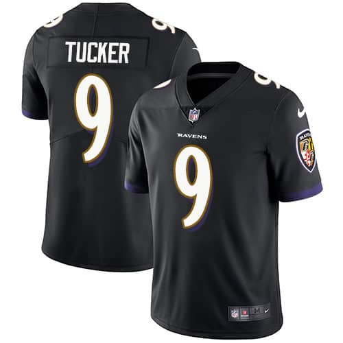 Baltimore Ravens #9 Justin Tucker Black Vapor Untouchable Limited Jersey