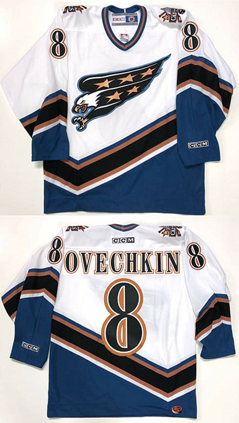 Washington Capitals #8 Alex Ovechkin White Stitched Jersey