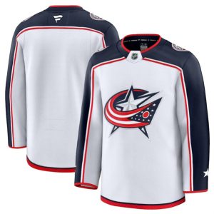 Columbus Blue Jackets Blank White 2024-25 Away Stitched Jersey