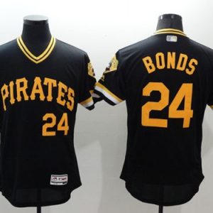 Pirates #24 Barry Bonds Black Flexbase Authentic Collection Cooperstown Stitched Jersey