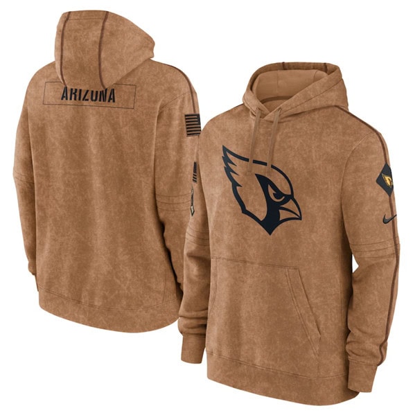 Arizona Cardinals 2023 Brown Salute To Service Pullover Hoodie