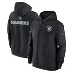 Las Vegas Raiders Black Sideline Club Fleece Pullover Hoodie
