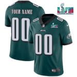 Philadelphia Eagles Active Player Custom Green Super Bowl LVII Patch Vapor Untouchable Limited Stitched Football Jersey