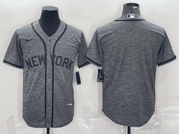 New York Yankees Blank Grey Cool Base Stitched Jersey