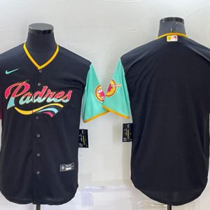 San Diego Padres Blank 2022 Black City Connect Cool Base Stitched Jersey