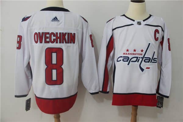 Washington Capitals #8 Alexander Ovechkin White Stitched Adidas Jersey