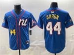 National League #44 Hank Aaron Blue 2025 All-Star Edition Limited Stitched Jersey