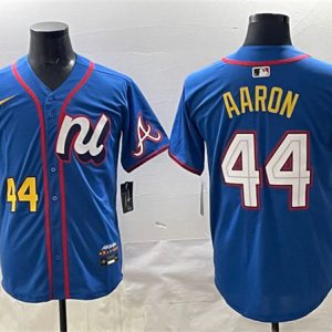 National League #44 Hank Aaron Blue 2025 All-Star Edition Limited Stitched Jersey