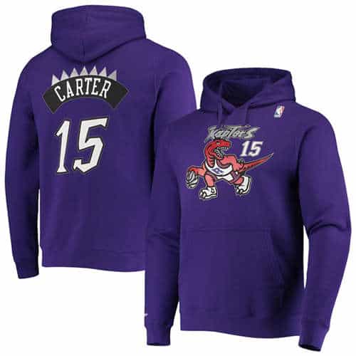 Toronto Raptors #15 Vince Carter 2021 Purple Pullover Hoodie