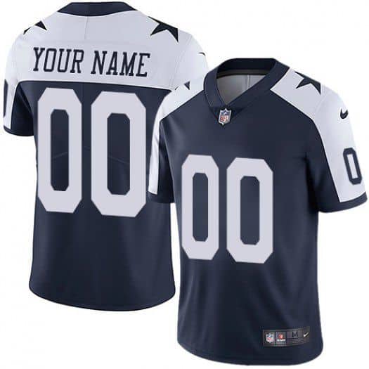 Dallas Cowboys Customized Throwback Blue Team Color Vapor Untouchable Limited Stitched NFL Jersey