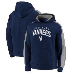 New York Yankees Navy Game Time Arch Pullover Hoodie Pullover Hoodie