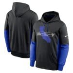 Los Angeles Rams Black Color Block Fleece Performance Pullover Hoodie
