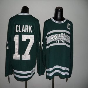 Maple Leafs CCM Throwback #17 Wendel Clark Green Stitched Jersey