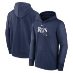 Tampa Bay Rays Navy Collection Practice Performance Pullover Hoodie