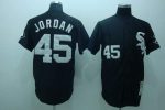 Mitchell And Ness White Sox #45 Michael Jordan Stitched Black Throwback Jersey