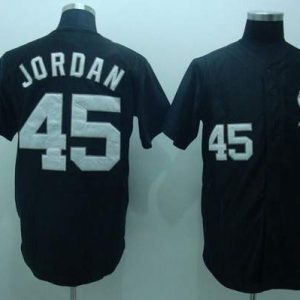 Mitchell And Ness White Sox #45 Michael Jordan Stitched Black Throwback Jersey