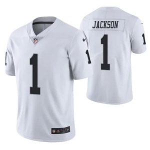 Las Vegas Raiders #1 DeSean Jackson White Vapor Limited Stitched Jersey