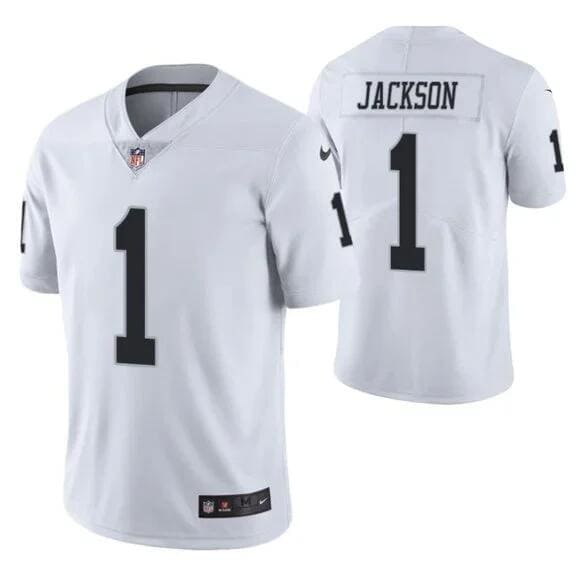 Las Vegas Raiders #1 DeSean Jackson White Vapor Limited Stitched Jersey
